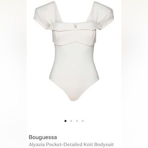 Bouguessa Alyazia Knit Bodysuit Cream White